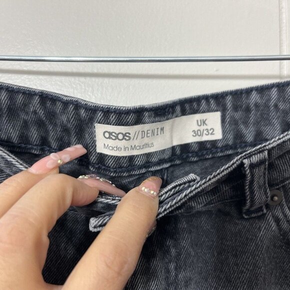 ASOS Straight Leg Jeans Black Women's Size 30 EUC - Picture 5 of 9